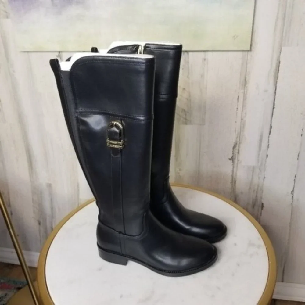 Tommy Hilfiger Rownd Up To-The-Knee Boot Black 6.5M